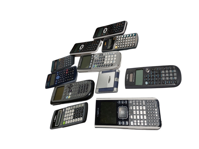 Bundle of 11 Old Scientific Calculators Texas Instruments Sharp Canon Casio =
