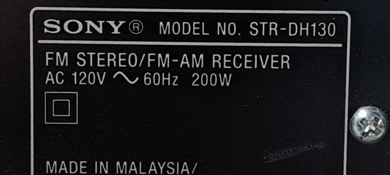 SONY FM Stereo FM-AM Receiver STR-DH130