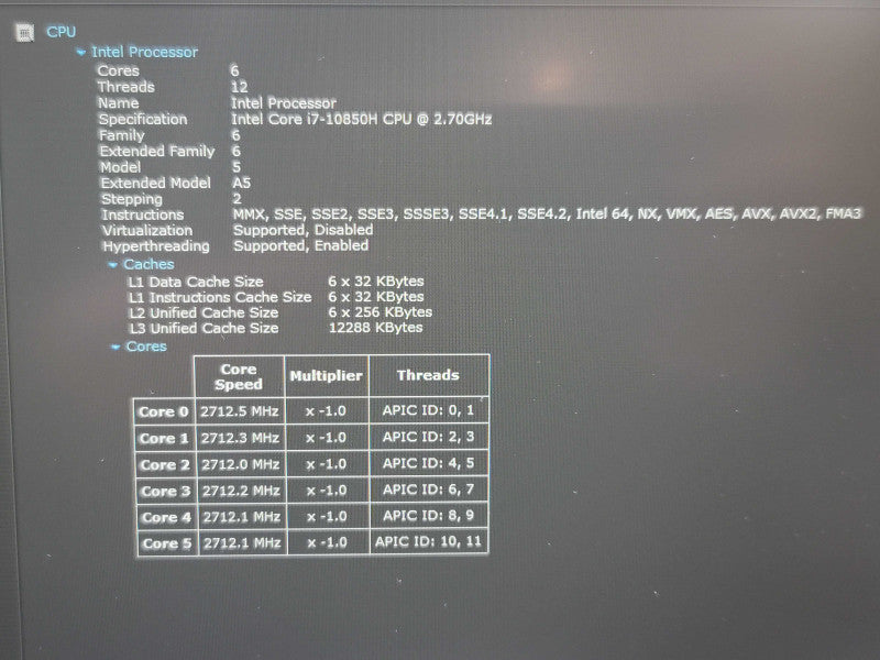 Dell Precision 7750 i7-10850H 64GB DDR4 Quadro RTX 5000 256GB NVMe READ β Lap200