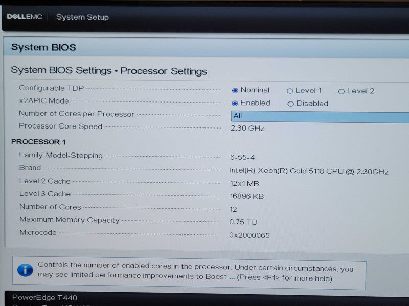 Dell PE T440, 1x Xeon Gold 5118 2.30GHz 64GB DDR4 2x 1100W PSU No RAID, SEE _