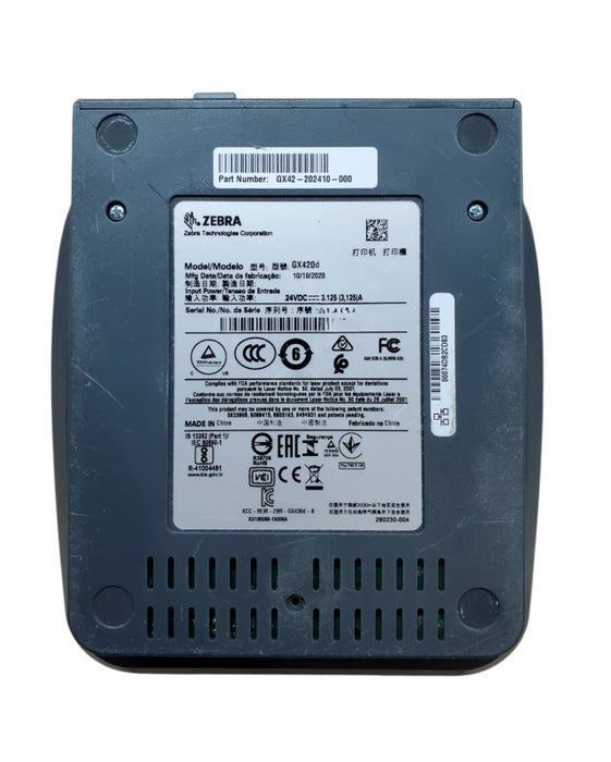 Zebra GX420d Thermal Label Printer | GX42-202410-000 Q