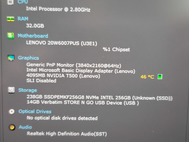 Lenovo ThinkPad P15s Gen 2 i7-1165G7 32GB DDR4 T500 256GB SSD  β Lap200