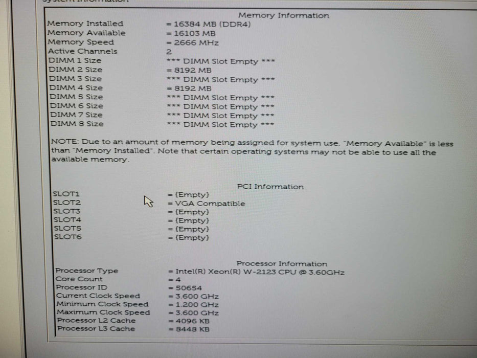 Dell Precision T5820 - Xeon W-2123 32GB DDR4 - No HDD/GPU READ !