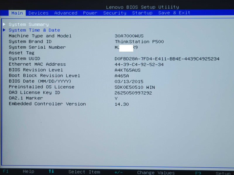 Lenovo ThinkStation P500 Xeon E5-1650v3 3.50GHz, 32GB, 4x HDD Trays, No GPU _