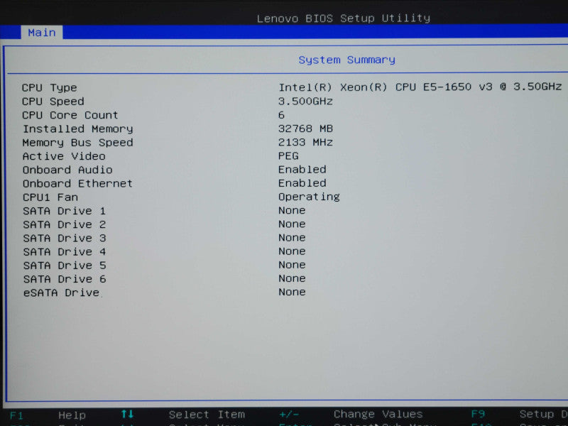 Lenovo ThinkStation P500 Xeon E5-1650v3 3.50GHz, 32GB, 4x HDD Trays, No GPU _