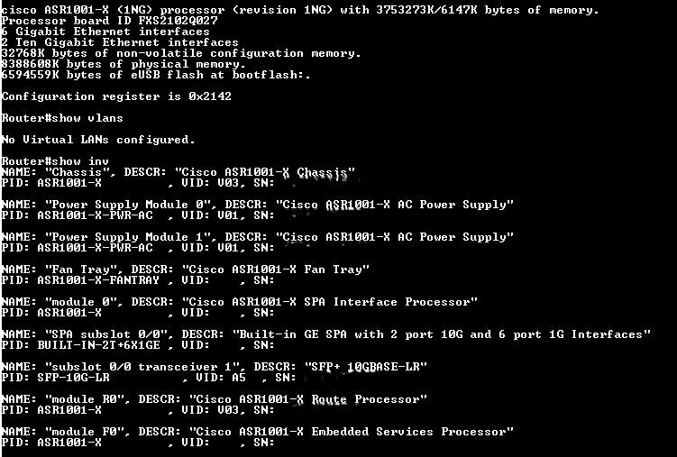 Cisco ASR1001-X V03 | Aggregation Services Router 6x Gigabit SFP w/ Dual AC