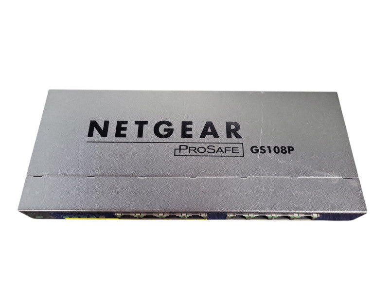 NetGear prosafe 8 port 10/100/1000 switch 4-port PoE GS108P !