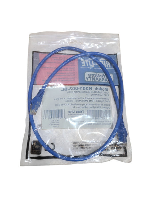 Tripp Lite N201-003-BL 3ft Cat6 Gigabit Cable RJ45 Q