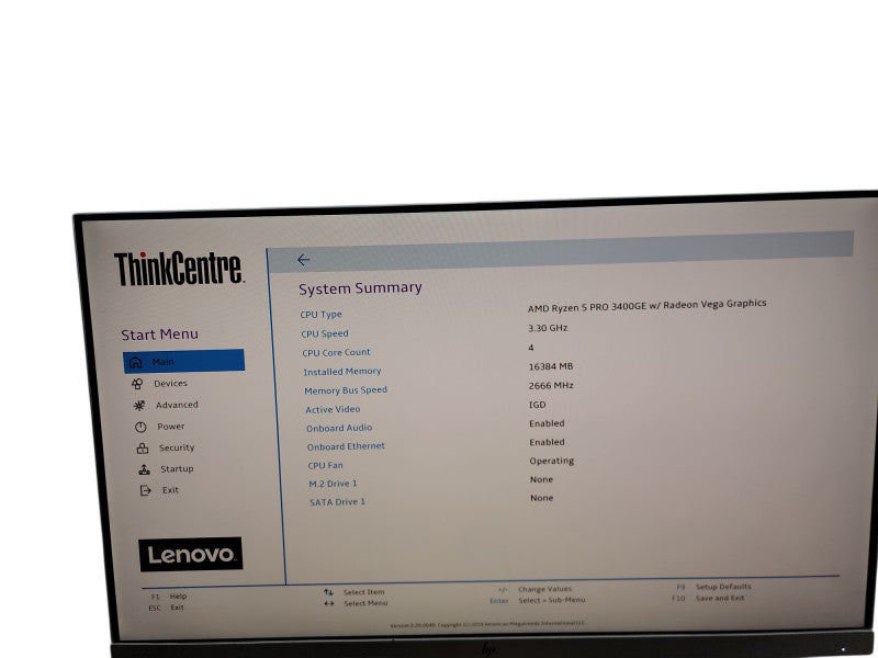 Lenovo ThinkCentre M75q - 1 Mini AMD Ryzen 5 3400GE w/3.30GHz 16GB DDR4 Ram θ