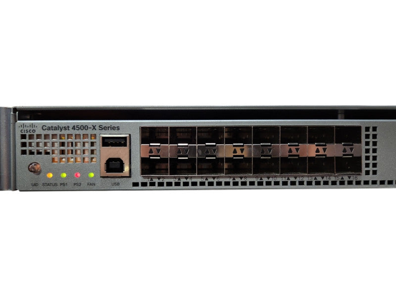 Cisco WS-C4500X-16SFP+ 16 Port 10GE IP Base Gigabit Switch w/ 2x PSU
