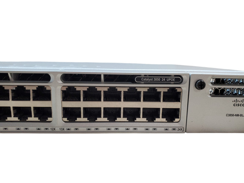 Cisco WS-C3850-24U-S V04 24-Port Gigabit UPoE Switch w/ 1x 1100WAC PSU