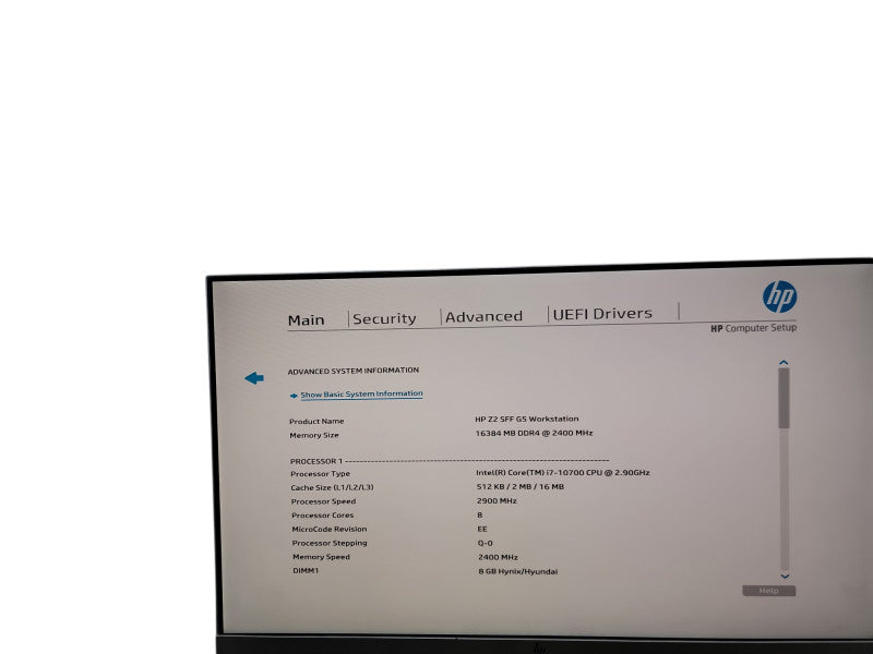 HP Z2 G5 SFF Workstation i7 - 10700 @ 2.90GHz 16GB DDR4 Ram  θ