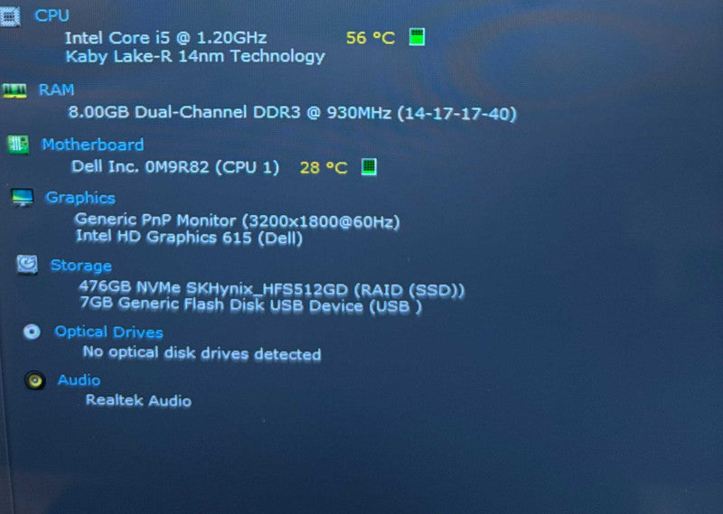 Dell XPS 13 9365 TOUCH i5-7Y54@1.2GHz 8GB RAM 512GBSSD READ  BudLap
