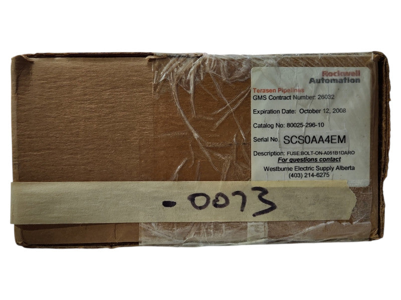 *NEW SEALED*Rockwell Automation 80025-296-10, Fuse: Bolt-On A051B1DAR0-19R  Q