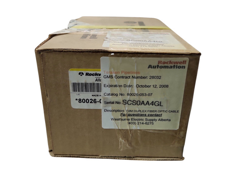 *NEW SEALED* Allen Bradley 80026-053-07 7M DUPLEX FIBER OPTIC CABLE Q