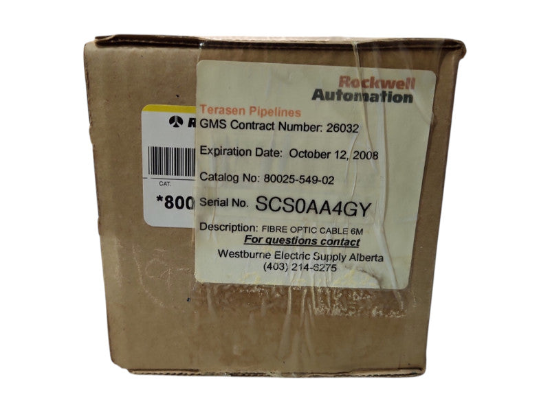 *NEW SEALED* Allen-Bradley 80025-549-02 6M FIBRE OPTIC CABLE
