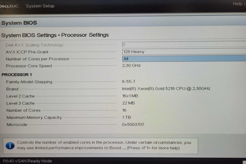Dell PE R640 1U, 1x Xeon Gold 5218 2.3GHz 16C, 96GB DDR4 HBA330 Mini 2x PSU _