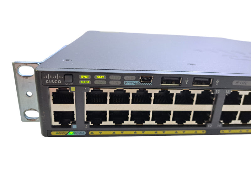 Cisco WS-C2960XR-48FPS-I V05 | 48-Port Gigabit PoE+ 740W Switch w/ 1025W PSU