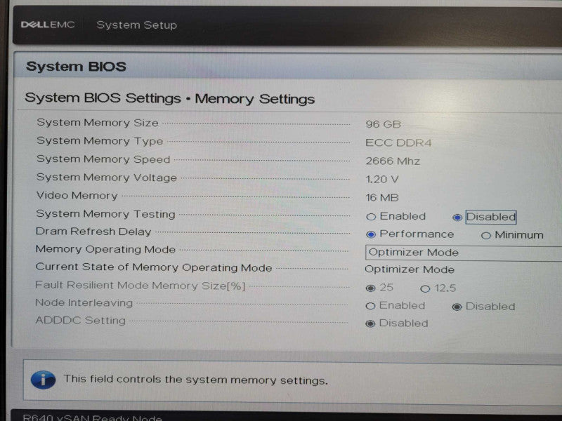 Dell PE R640 1U, 1x Xeon Gold 5218 2.3GHz 16C, 96GB DDR4 HBA330 Mini 2x PSU !