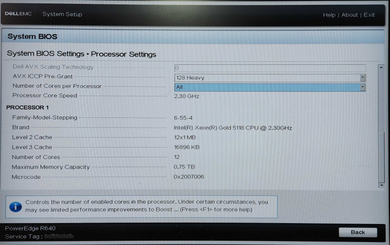 DELL PE R640 1U 8x2.5", Xeon Gold 5118, 128GB DDR4, HBA330, 2x 750W PSU