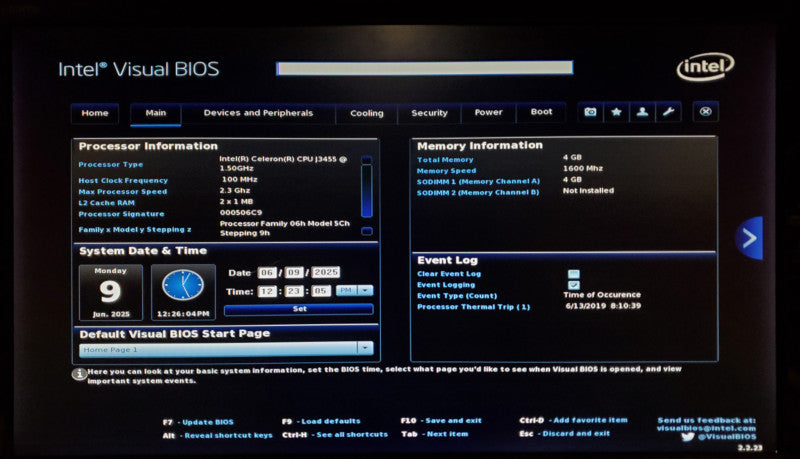 Intel NUC NUC6CAY Intel Celeron J3455 4GB DDR4 - No HDD