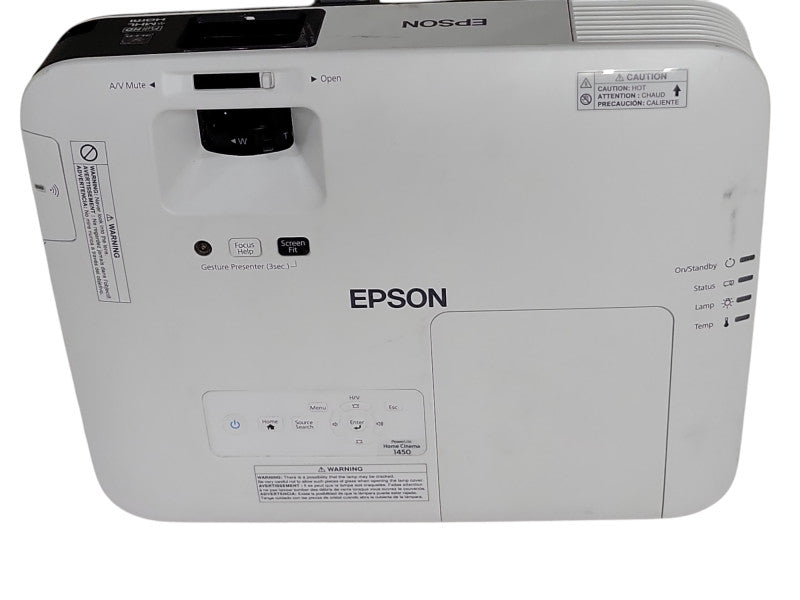 Epson PowerLite Home Cinema 1450 LCD Projector H836A 41 Lamp Hours _