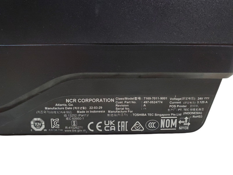NCR 7169-7011-9001 RealPOS Thermal Multi-Function Receipt Printer