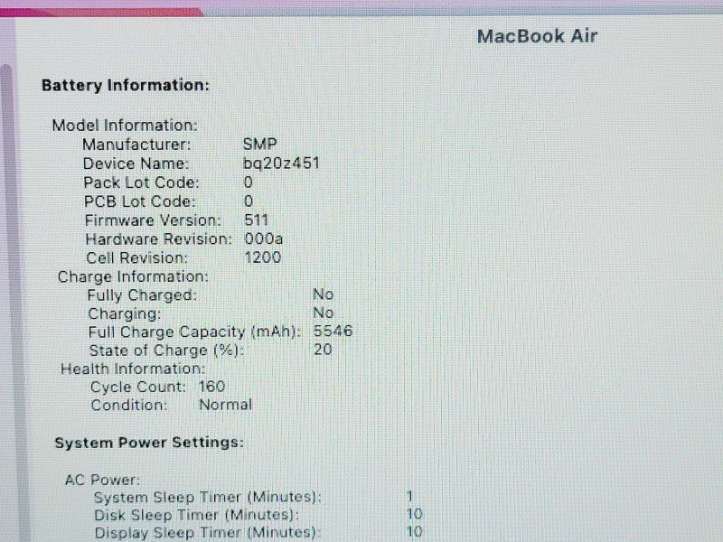 Apple Macbook Air 2017 13" 2-Core i5-5350U @ 1.8GHz 8GB DDR3 500GB SSD (