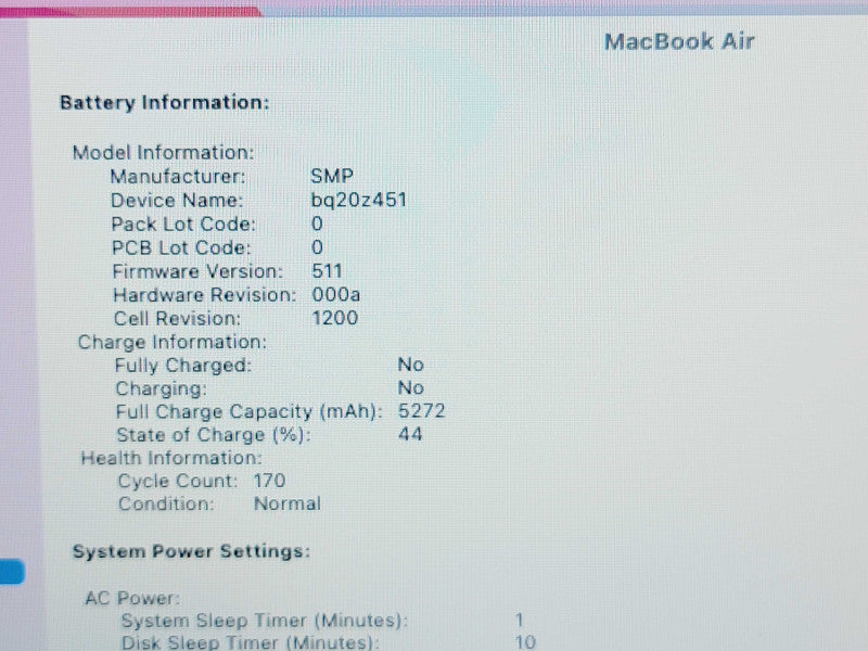 Apple Macbook Air 2017 13" 2-Core i5-5350U @ 1.8GHz 8GB DDR3 250GB SSD (