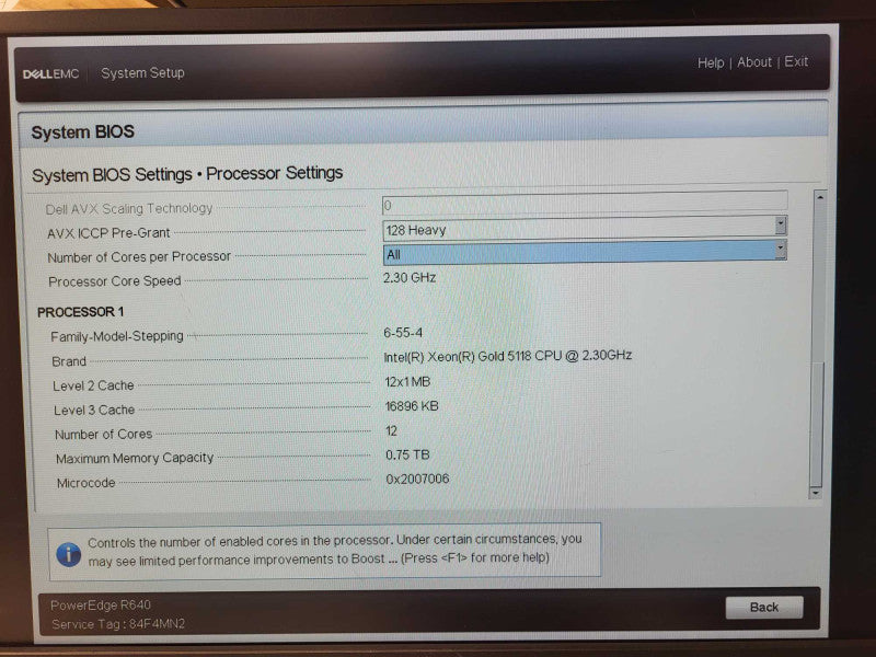 Dell PE R640 1U, 1x Xeon Gold 5118 2.3GHz 16C, 96GB DDR4 HBA330 Mini 2x PSU $
