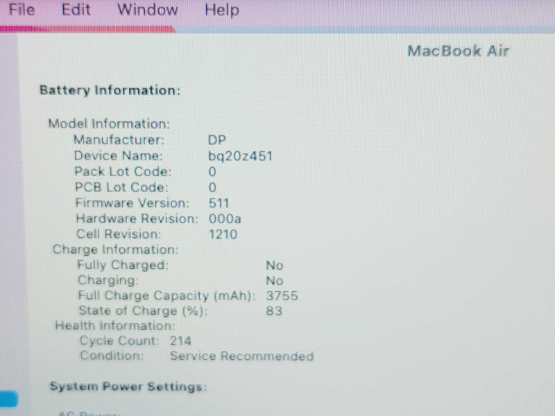 Apple Macbook Air 2017 13" 2-Core i5-5350U @ 1.8GHz 8GB DDR3 120GB SSD (