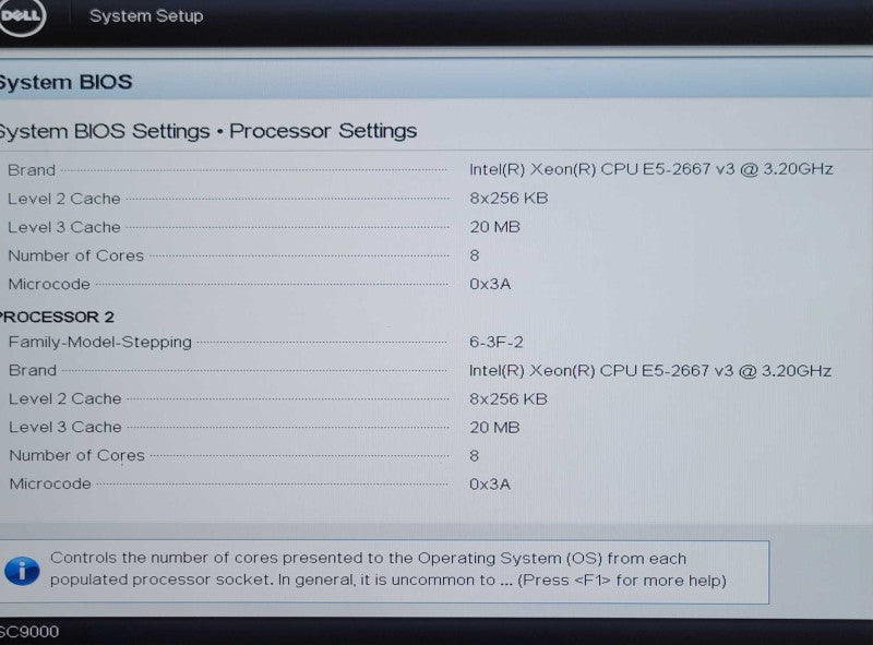 Dell EMC SC9000 2x Xeon E5-2667v3 3.20Ghz 8C, 128GB DDR4, 2x PSU, READ _
