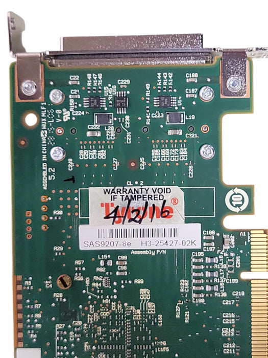 LSI 9207-8e 8-Port 6Gb/s PCIe x8 SAS Host Bus Adapter P/N: H3-25427-02K _