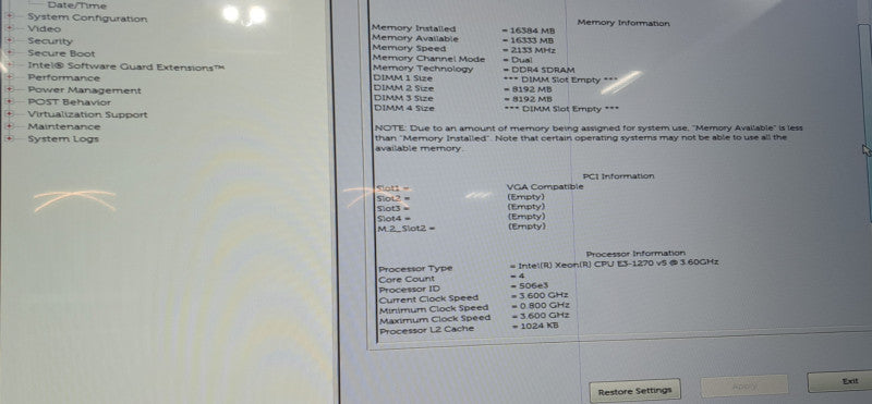 Dell Precision 3620 | Xeon E3-1270 v5 |16GB DDR4 RRAM| NVS310 GPU| No HDD