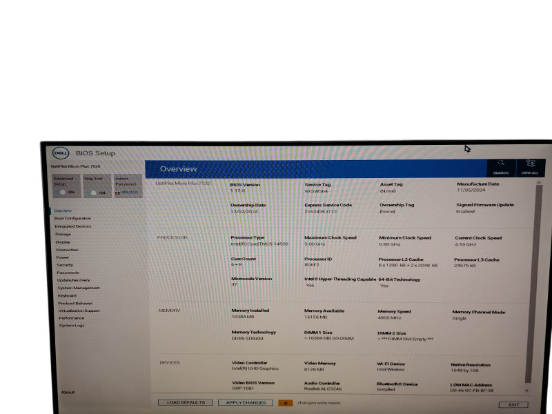 Dell OptiPlex Micro Plus 7020  i5 - 14500 16GB  DDR5 SDRAM θ