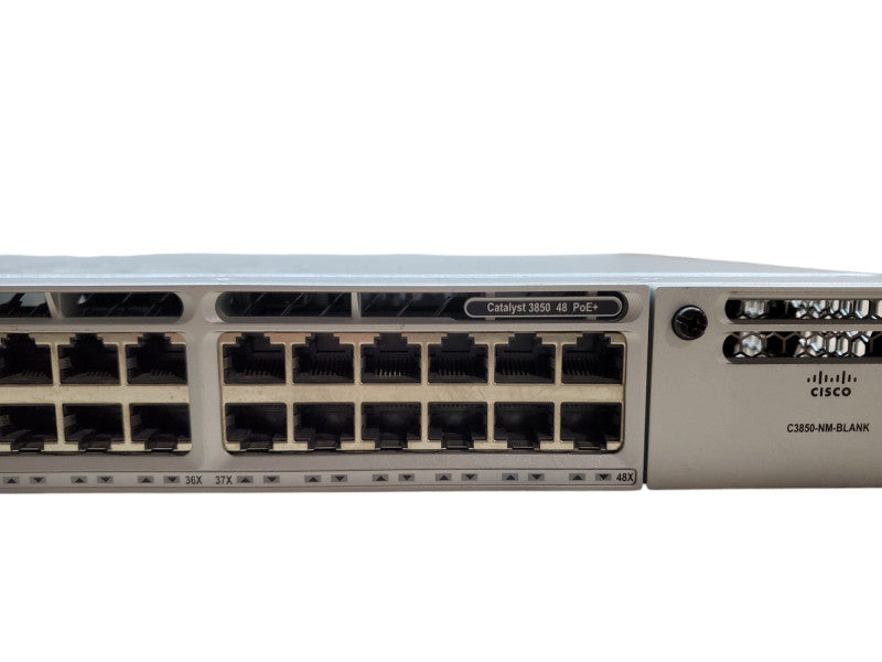 Cisco WS-C3850-48F-L V04 48-Port Gigabit PoE+ Network Switch *read*