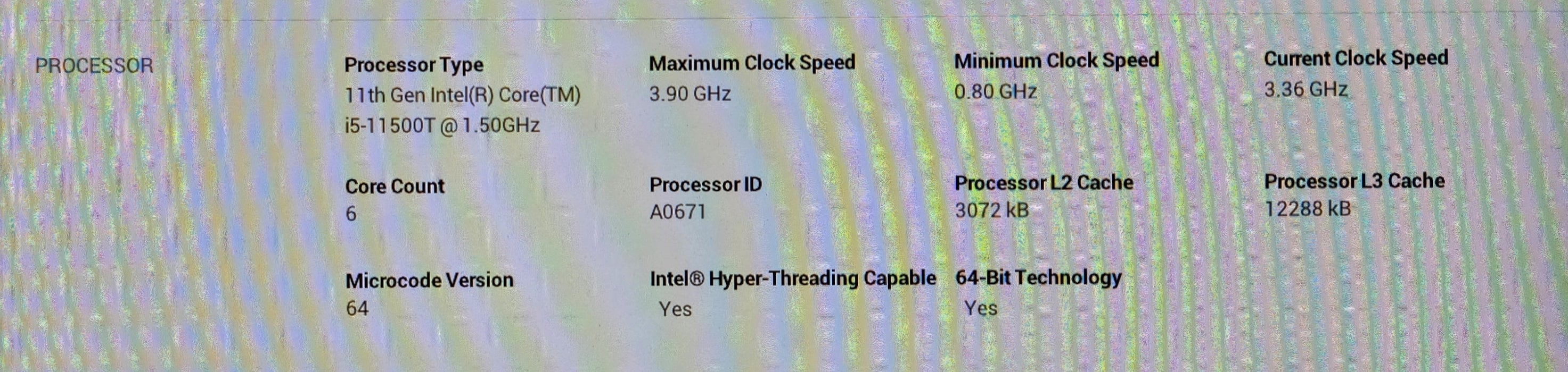 Intel Core i5-11500T 1.50GHz 12MB 6-Core Socket FCLGA1200 Processor CPU