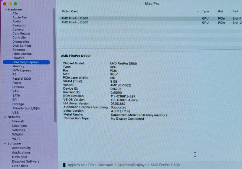 Apple Mac Pro 2013, Xeon E5-1650V2 3.5GHz 16GB RAM, AMD D500 3GB, 256GB SSD _