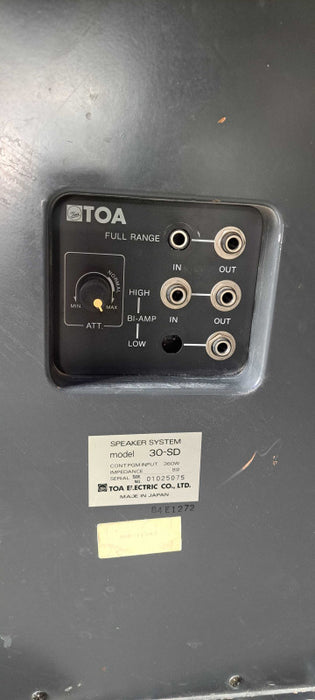 Pair Of TOA 30‑SD 360 W Pro PA Speaker | READ