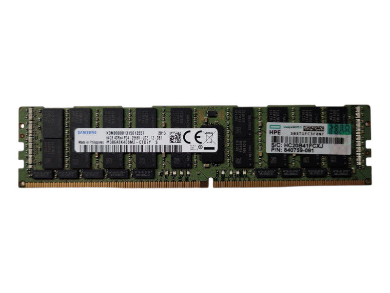 Samsung 64GB 4DRx4 PC4-2666V-LD2-12-DB1, DDR4 Server Memory Q