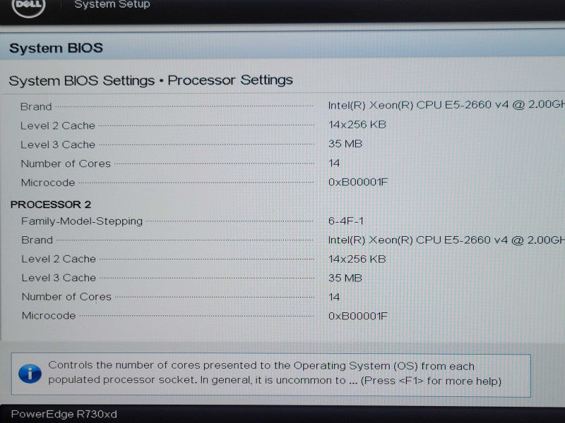Dell PE R730xd 2x Xeon E5-2660v4 128GB DDR4 H730P Mini 6x 2.4TB HDDs 2x PSU _
