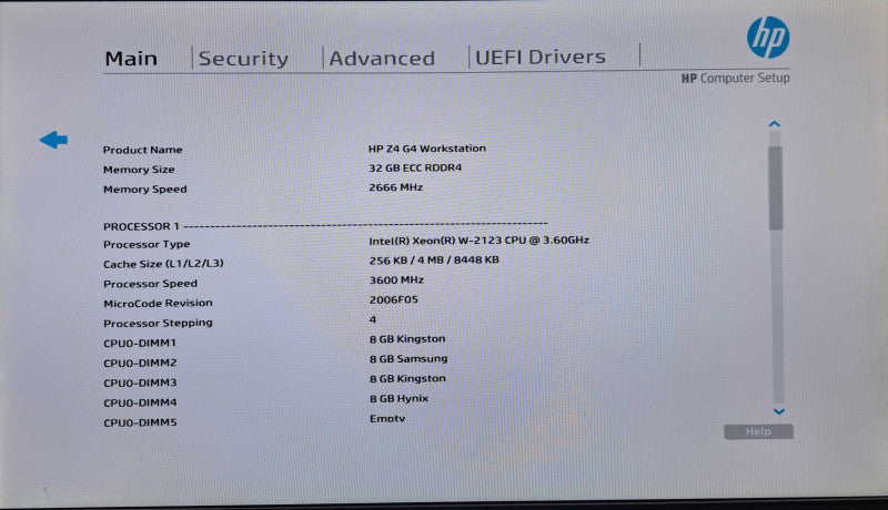 HP Z4 G4 Workstation | Xeon W-2123 @3.60GHz, 32GB ECC RDDR4, Quadro K2200