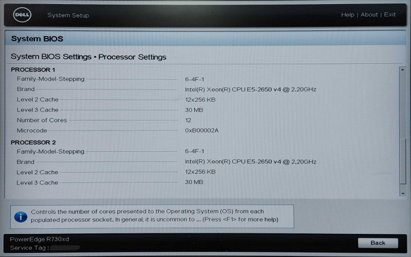 Dell PE R730xd 2U 26x2.5", 2x Xeon E5-2650v4, 128GB DDR4, H730P Mini