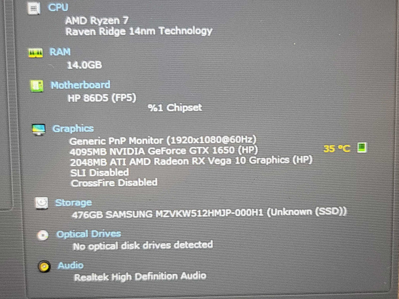 HP Pavillion 15" Gaming | Ryzen 7 3750H| 16GB DDR4| GTX 1650| 512GB SSD β Lap200