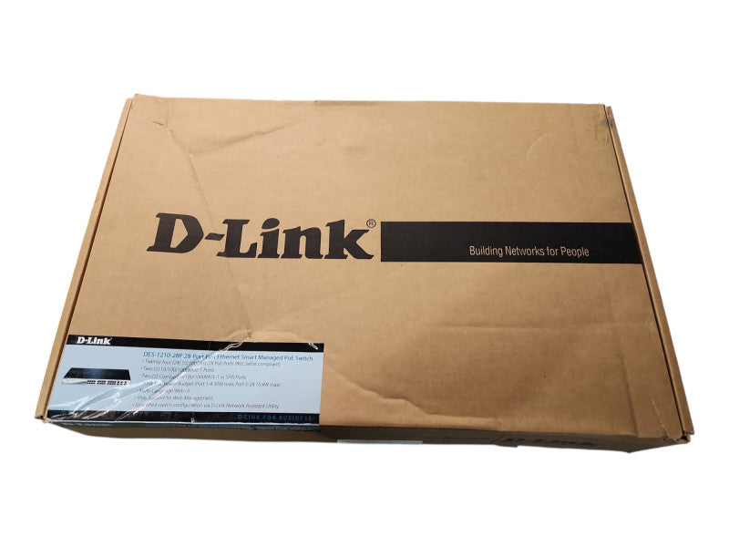 *NEW SEALED* D-LINK DES-1210-28P 28 Port Fast Ethernet Web Smart PoE Switch