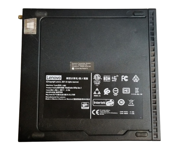 Lenovo ThinkCentre M70q USFF Intel i7-11700T CPU 1.40GHz 16GB RAM NO HDD