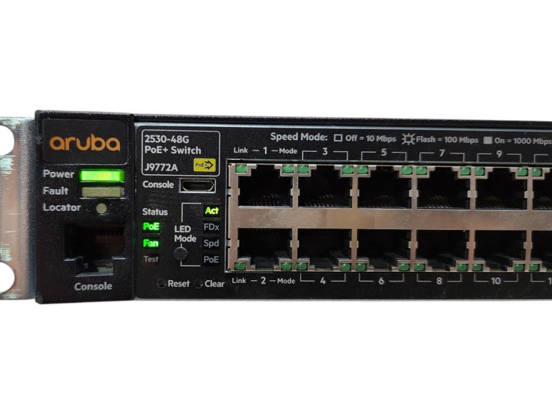 Aruba 2530-48G PoE+ J9772A 48 Port Gigabit PoE+ 4x SFP Network Switch