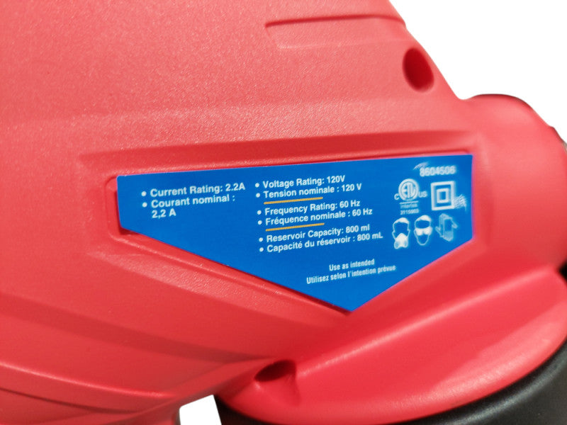 Power Fist Paint Sprayer 800ml 120V Spray Gun  =