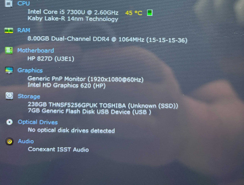 HP EliteBook x360 1030 G2 TOUCH i5-7300U@2.6GHz 8GB RAM 256GB SSD  Lap200