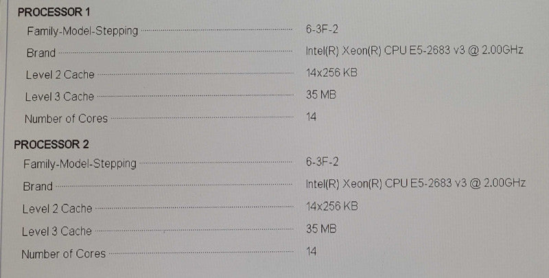 Dell PowerEdge R730 2U - 2x Xeon E5-2683 v3, 384GB DDR4, H330 Mini, 2x 750W